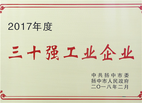 w66利来集团提升2017年度扬中市“三十强”前五位-栏目内容详细页-公司新闻
